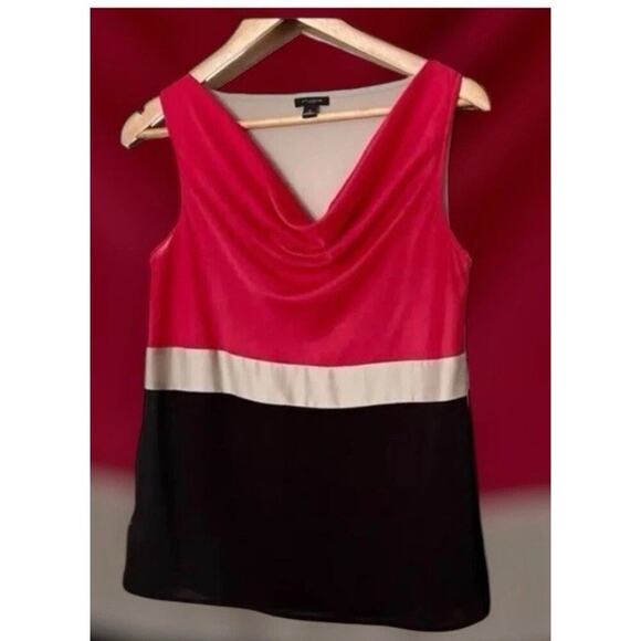 Ann Taylor Red/Black Sleeveless Blouse Size 4 - Polyester - Picture 1 of 5